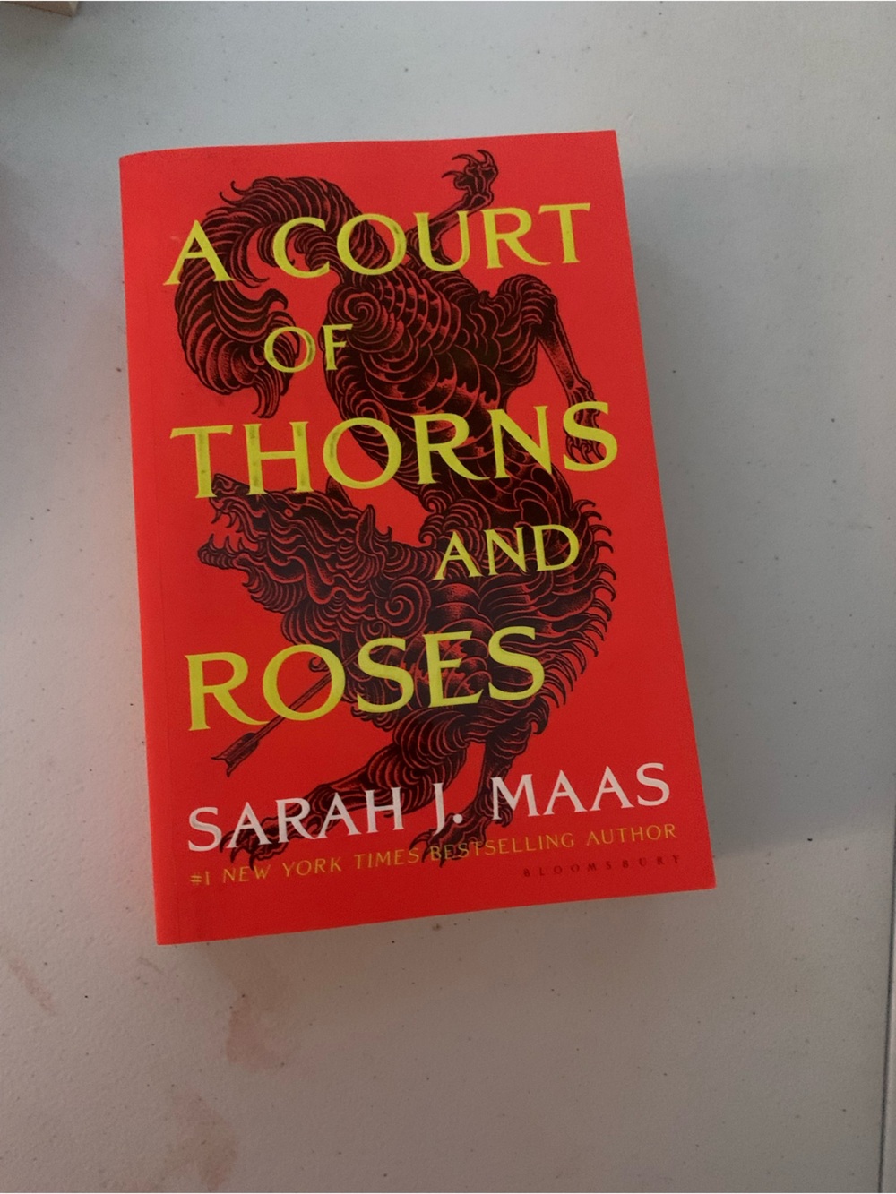 A Court of Thorns and Roses by Sarah J. Maas - Bright Coral Cover